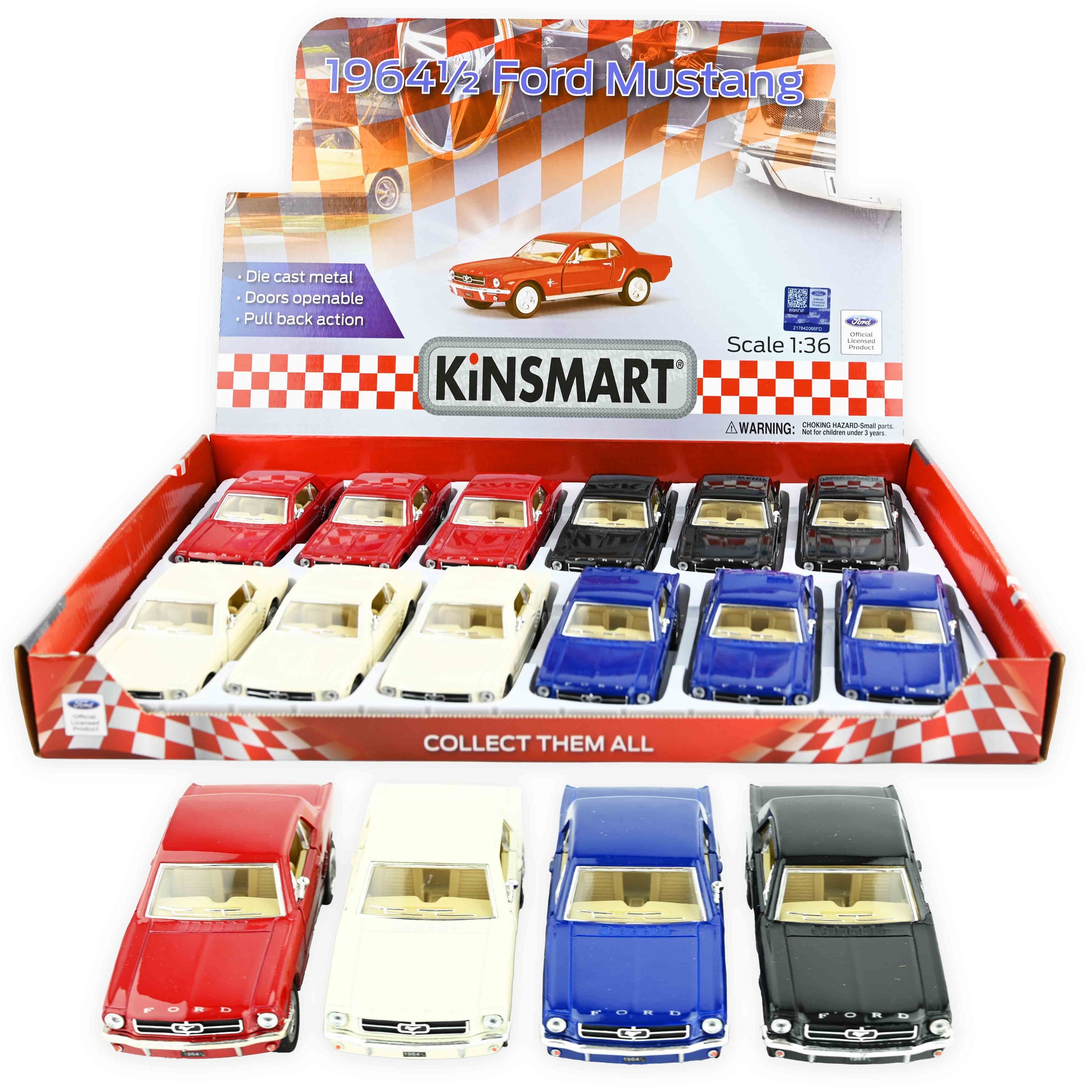 Bil Ford Mustang 1964 pb 13cm 1:36