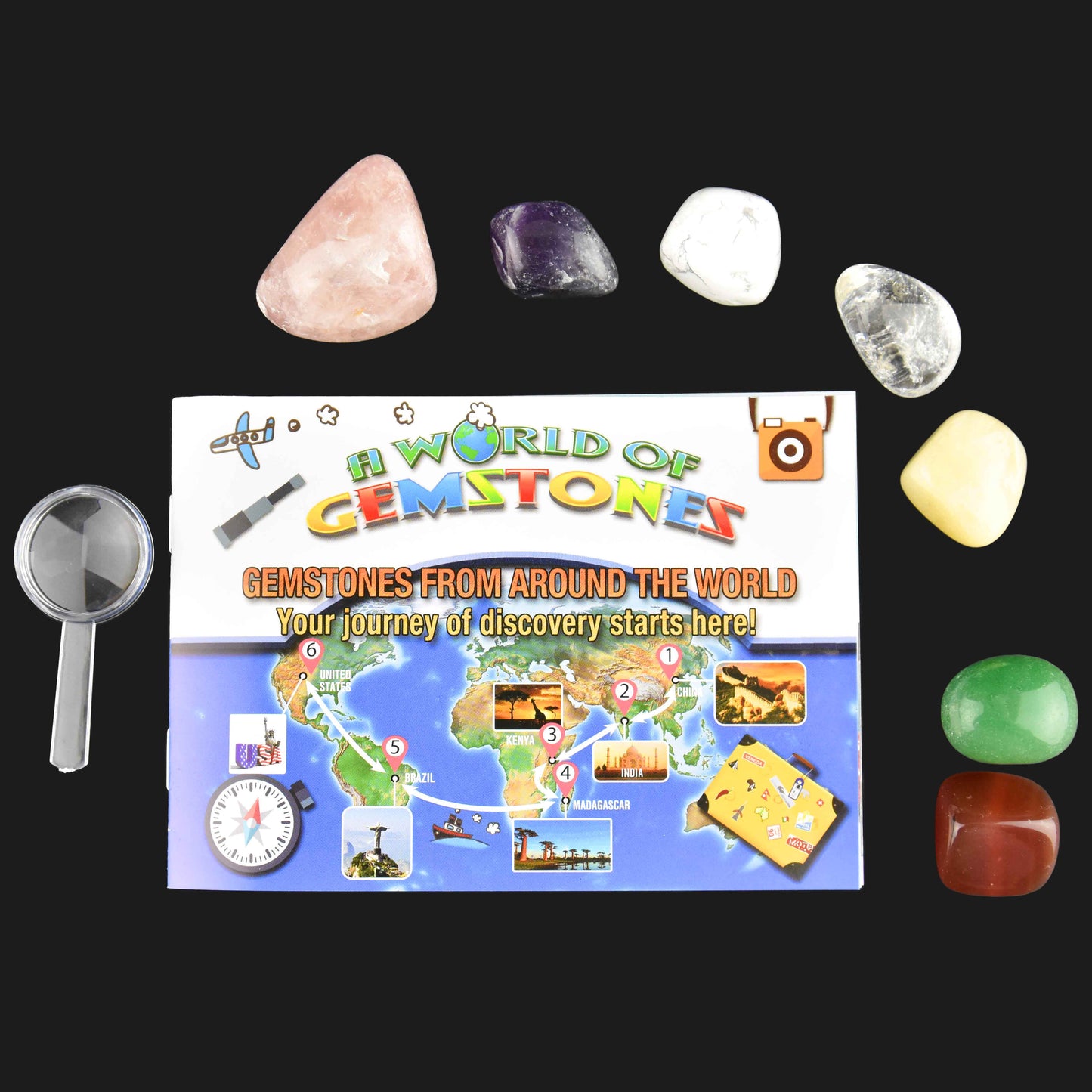 Ädelstenar från hela världen 2-4cm