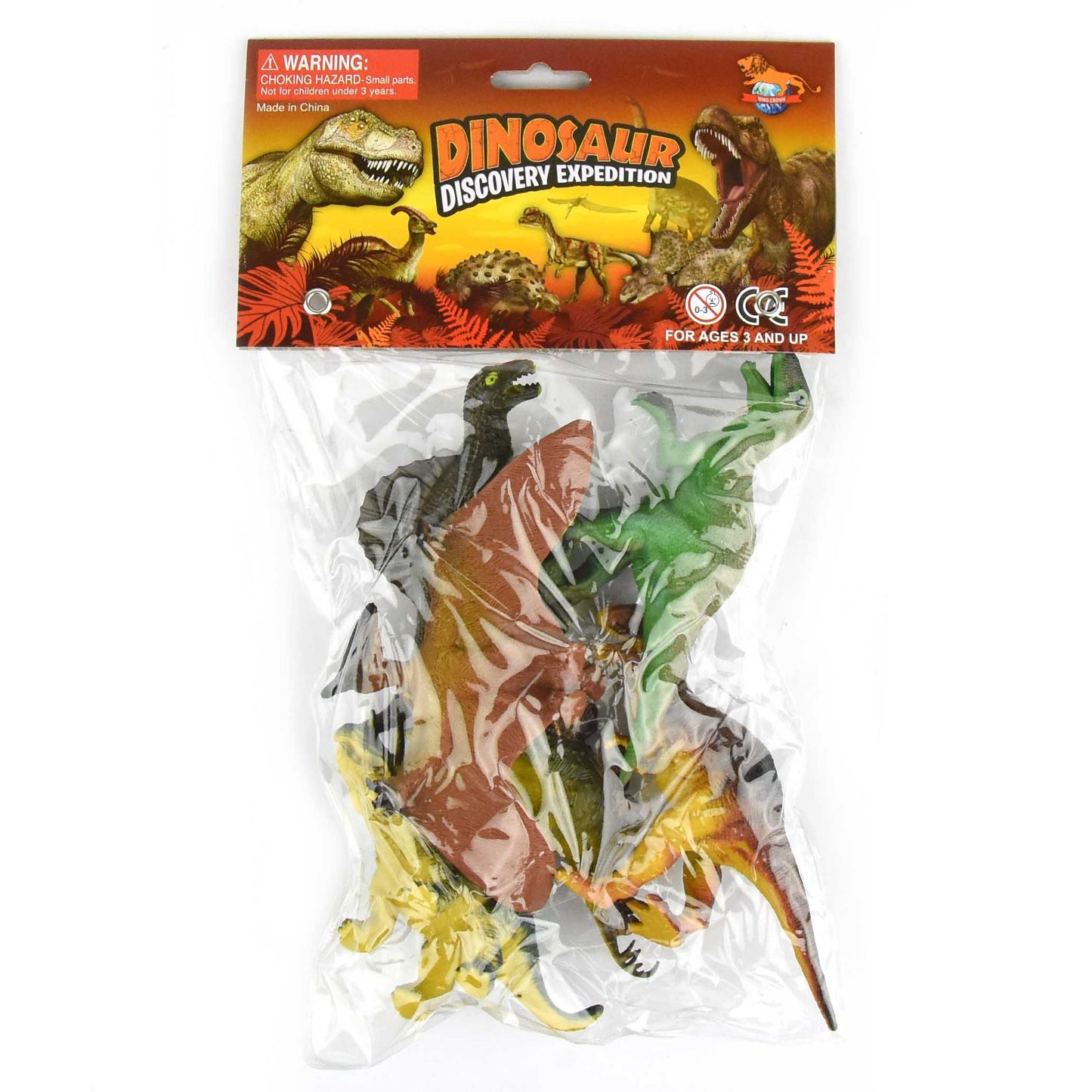 Dinosaurieväska 6 st 10cm