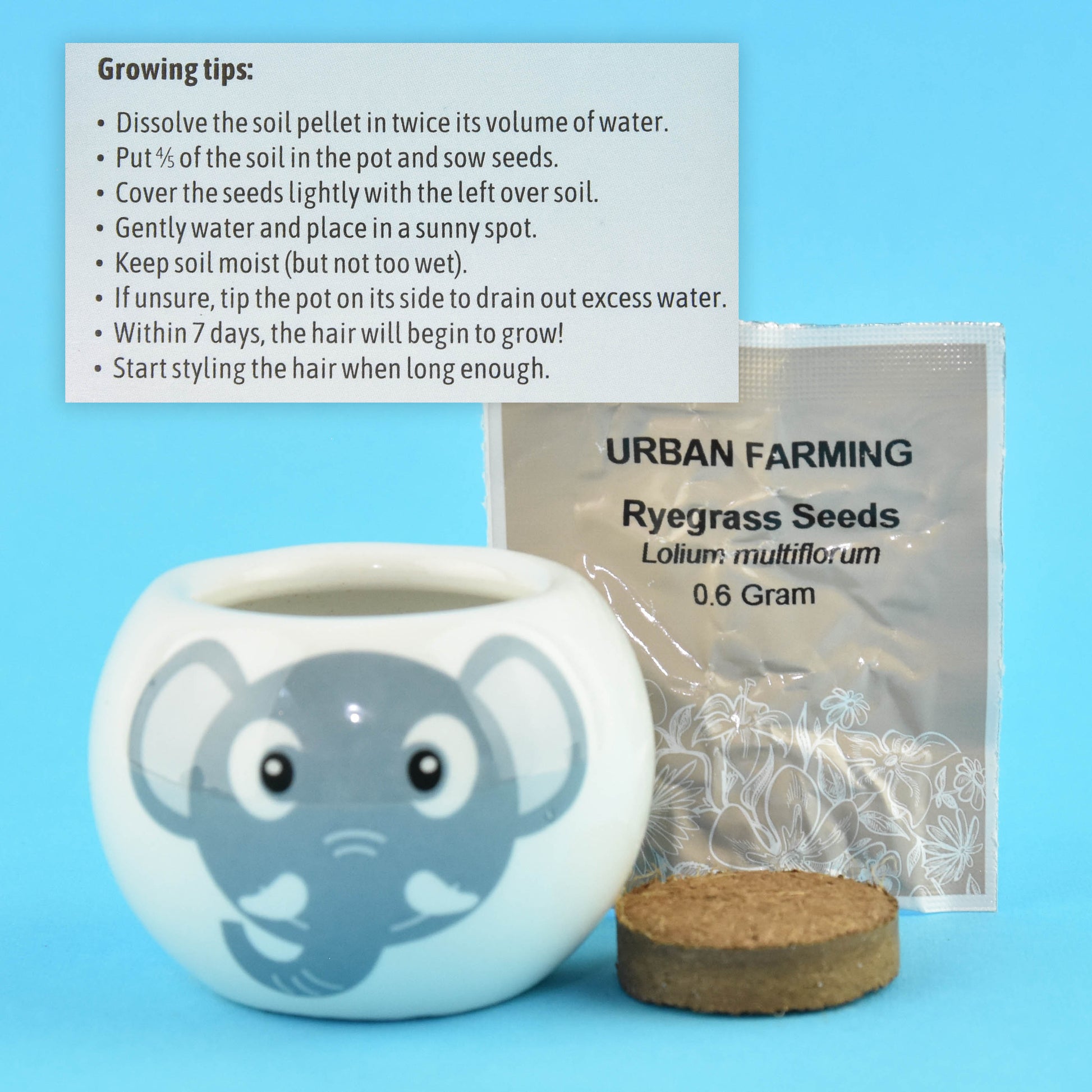 Växande gräskit djungeldjur 6cm