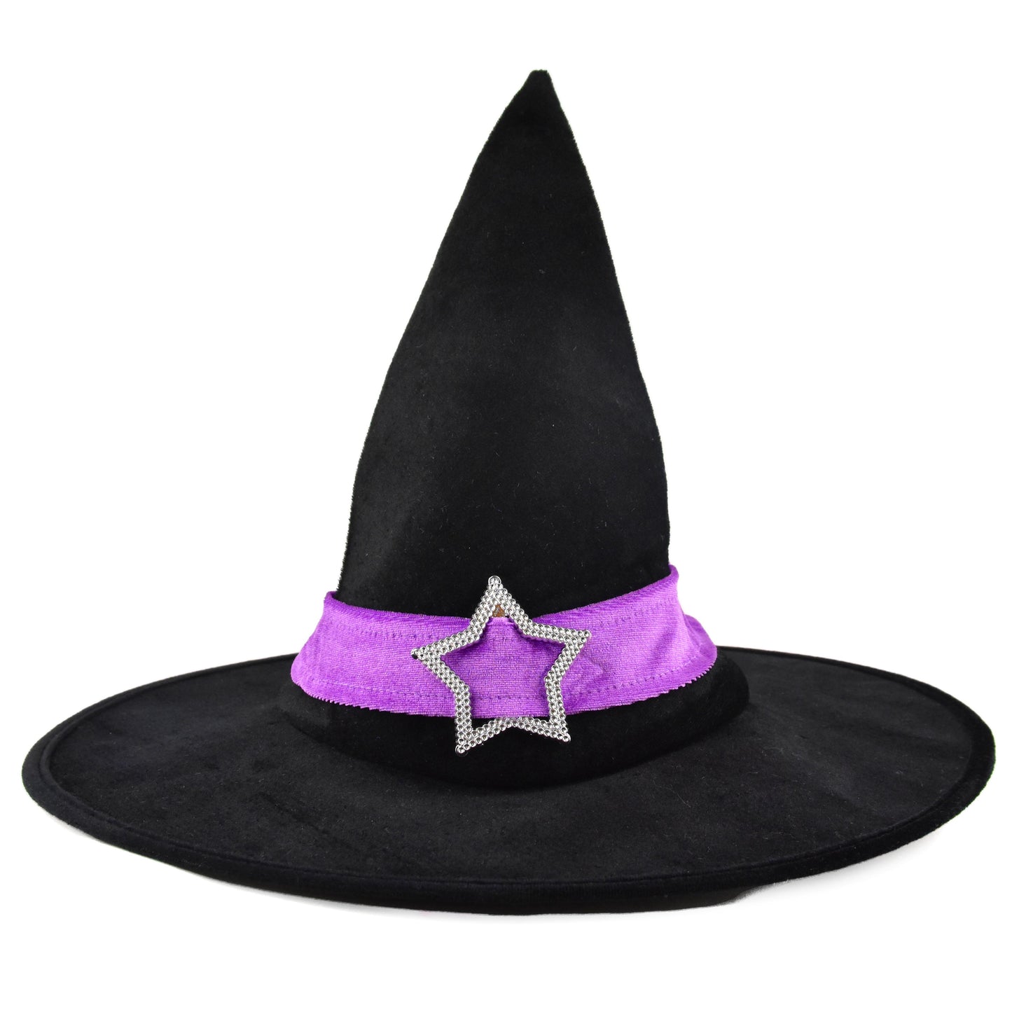 Hatt för häxor svart/lila 40cm