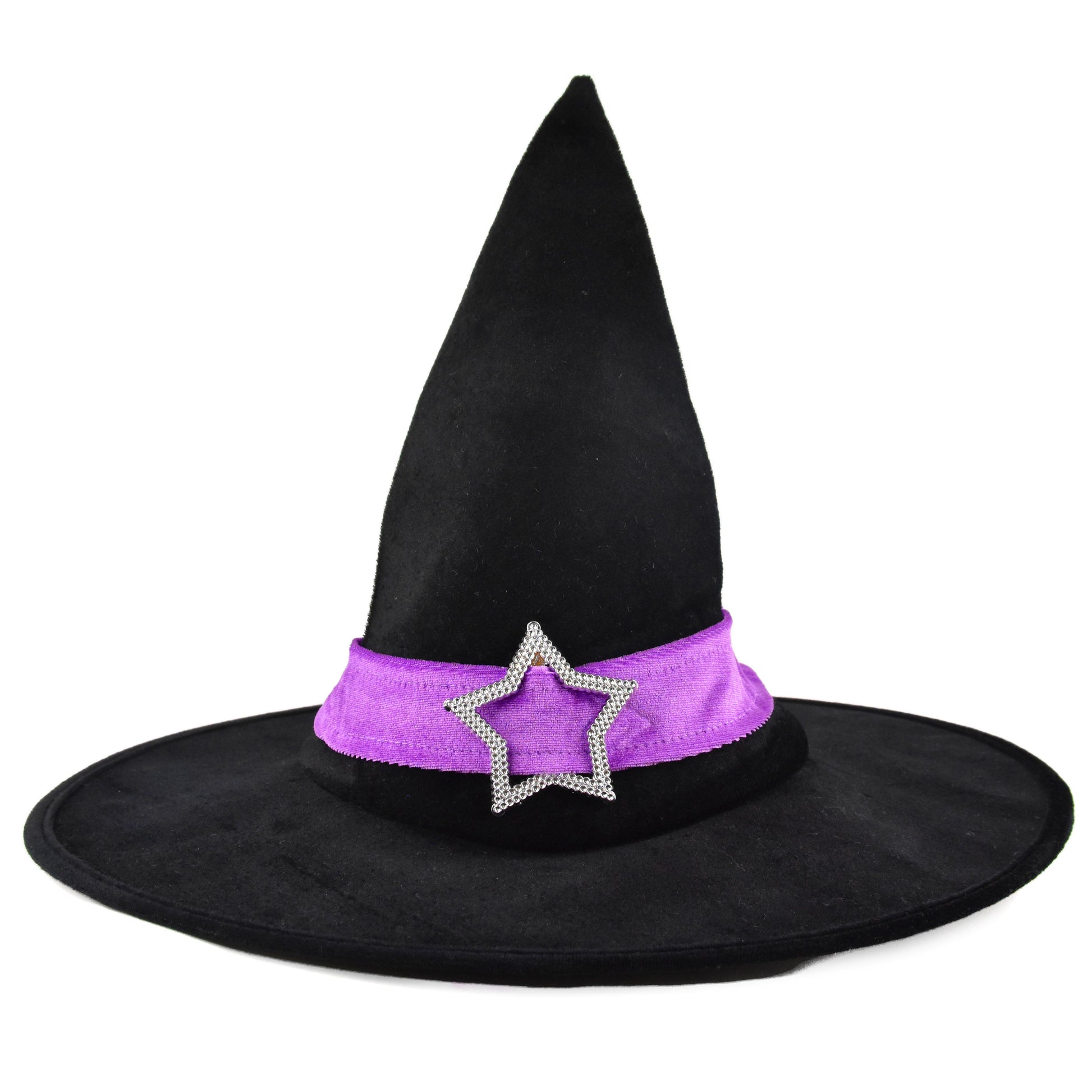 Hatt för häxor svart/lila 40cm