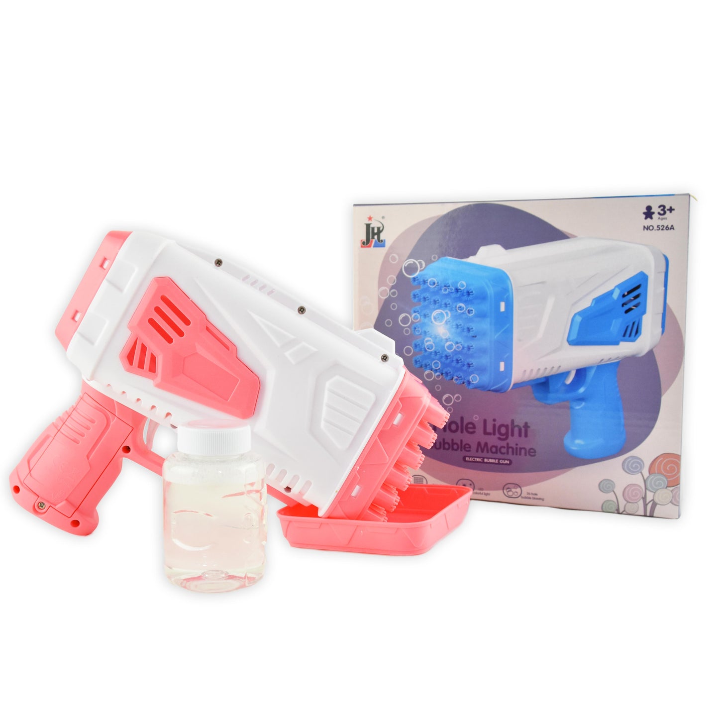 Bubblapistol med ljus b/o 20cm