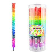 Staplande kritbjörn 10 färger i 1 24cm (4-pack)