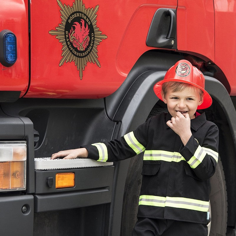 Brandmannskostym 110-116 cl 4-6 år 4 delar
