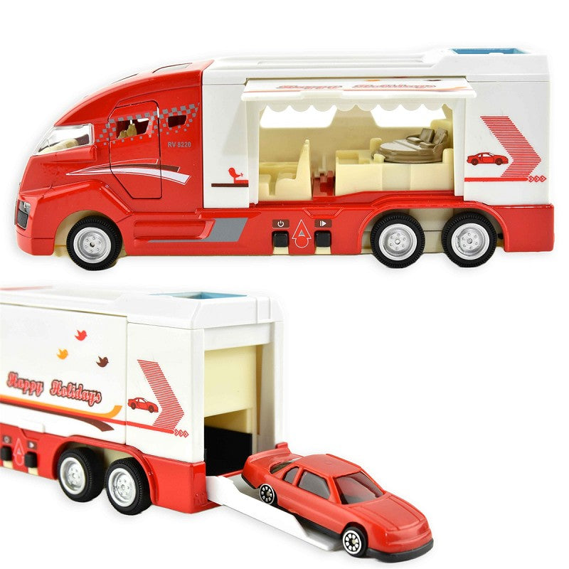 RV-bil med ljus och ljud pull-back 20cm
