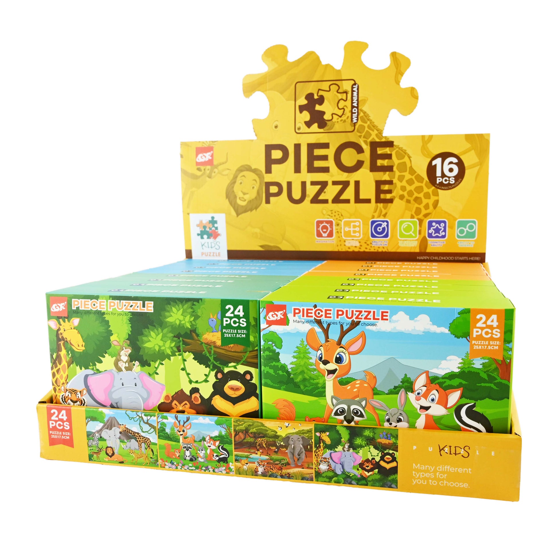 Pussel vilda djur 24 bitar 25cm