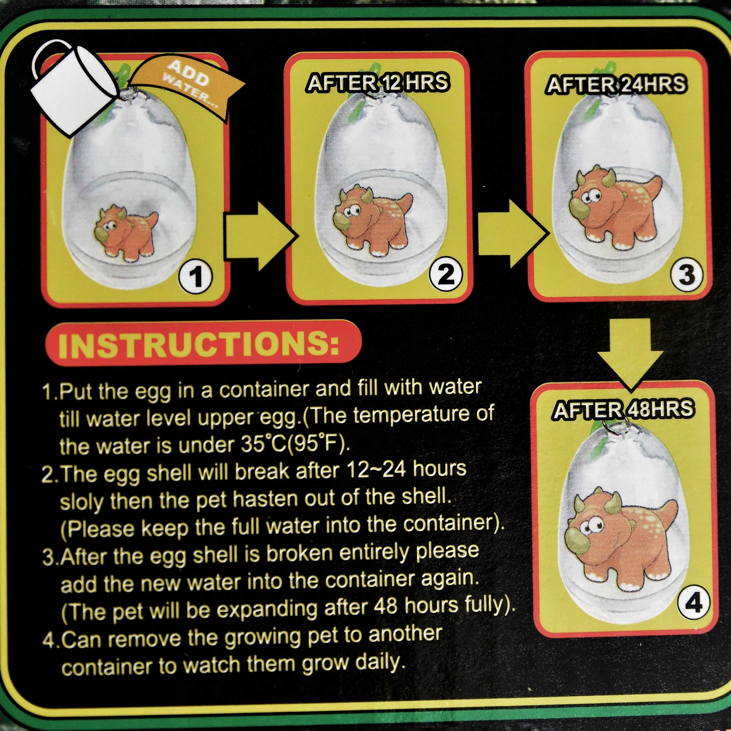 Växande dinosaurieägg jätte 19cm