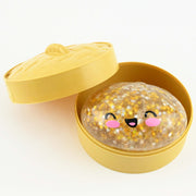 Glitter Dumpling Squishy med Ask – Guld