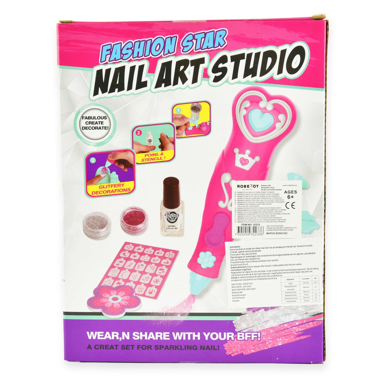Spik konst set 3-17cm 8 delar