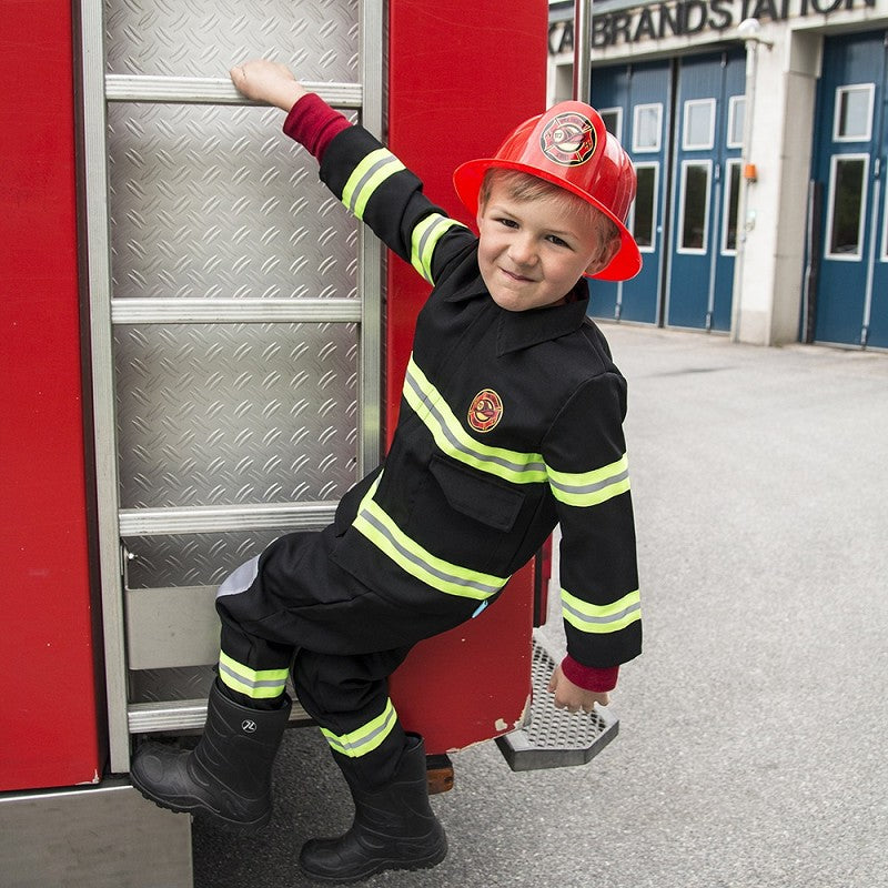 Brandmannskostym 110-116 cl 4-6 år 4 delar