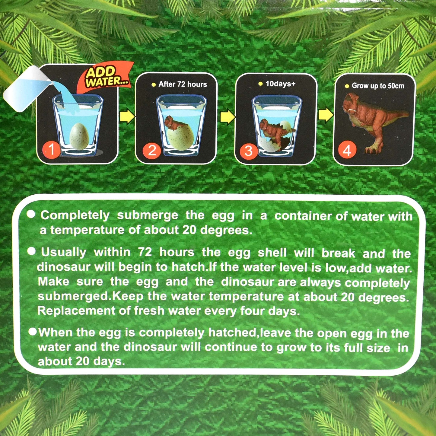 Växande dinosaurieägg jätte 22cm