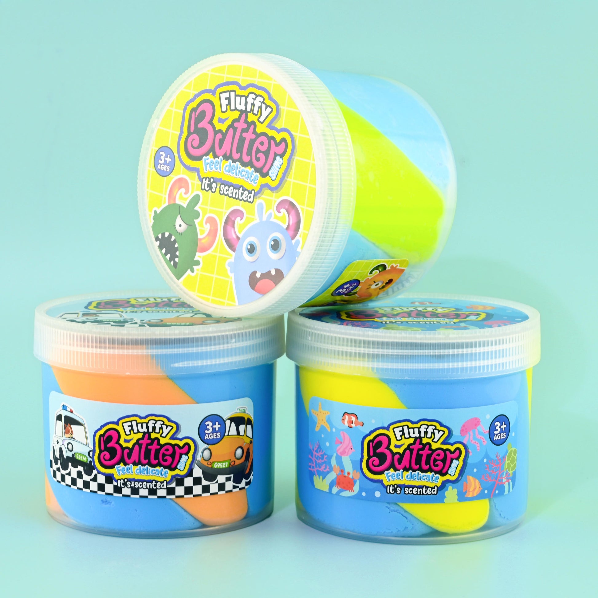 Slime fluffy butter set 3-pack