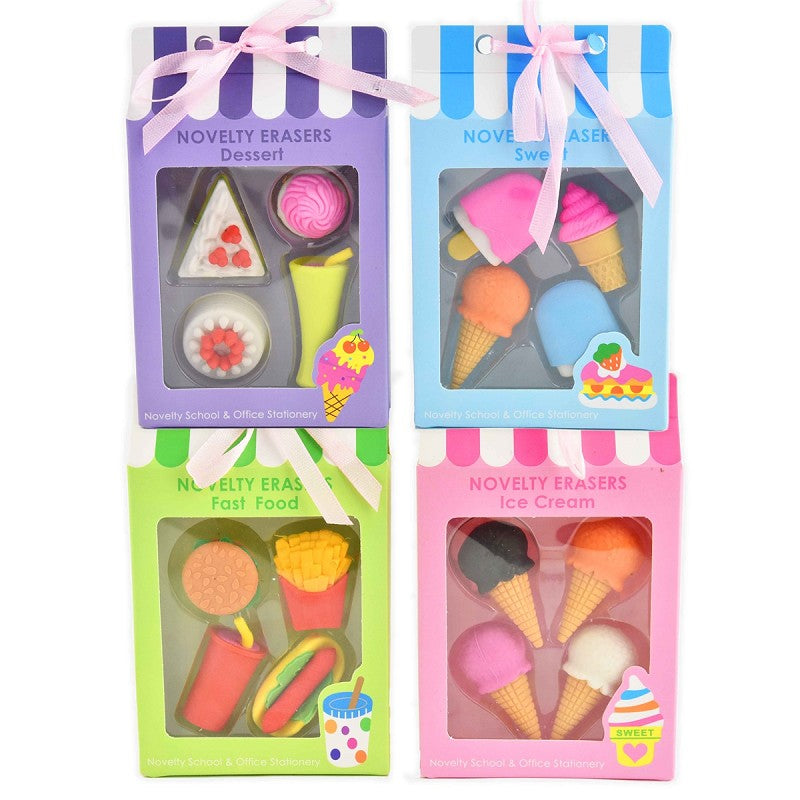 ERASER FOOD 4pcs 2-3cm