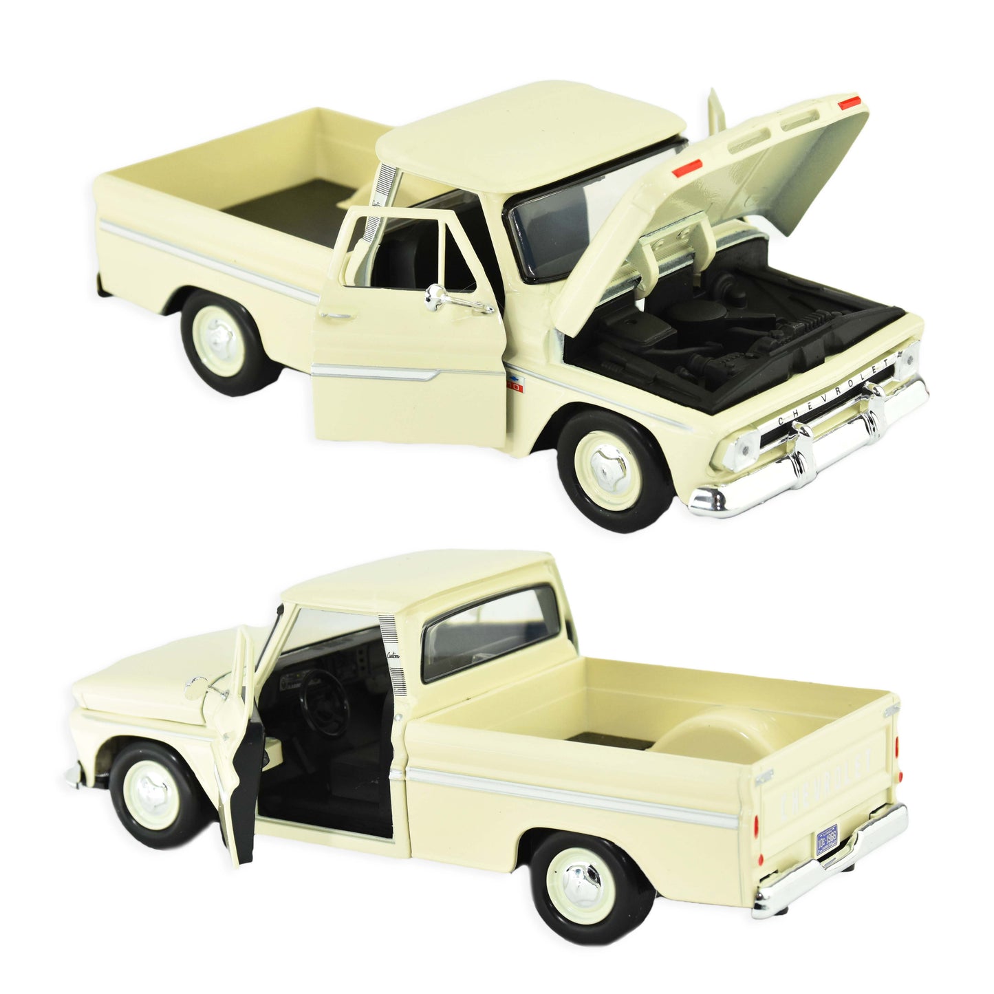 Chevy c10 fleetside pickup bil (1966) 1:24 19cm