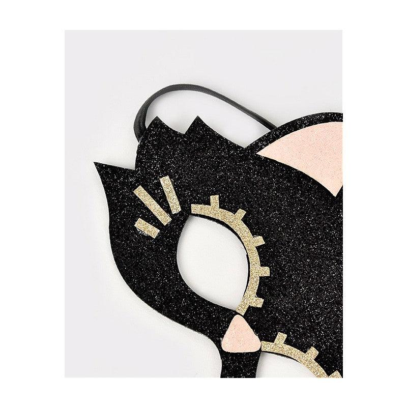 Mask glitterdjur 4-pack 19cm