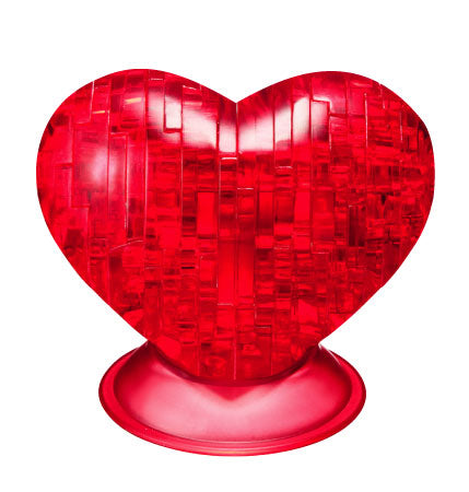 Kristallpussel rött hjärta 46 bitar