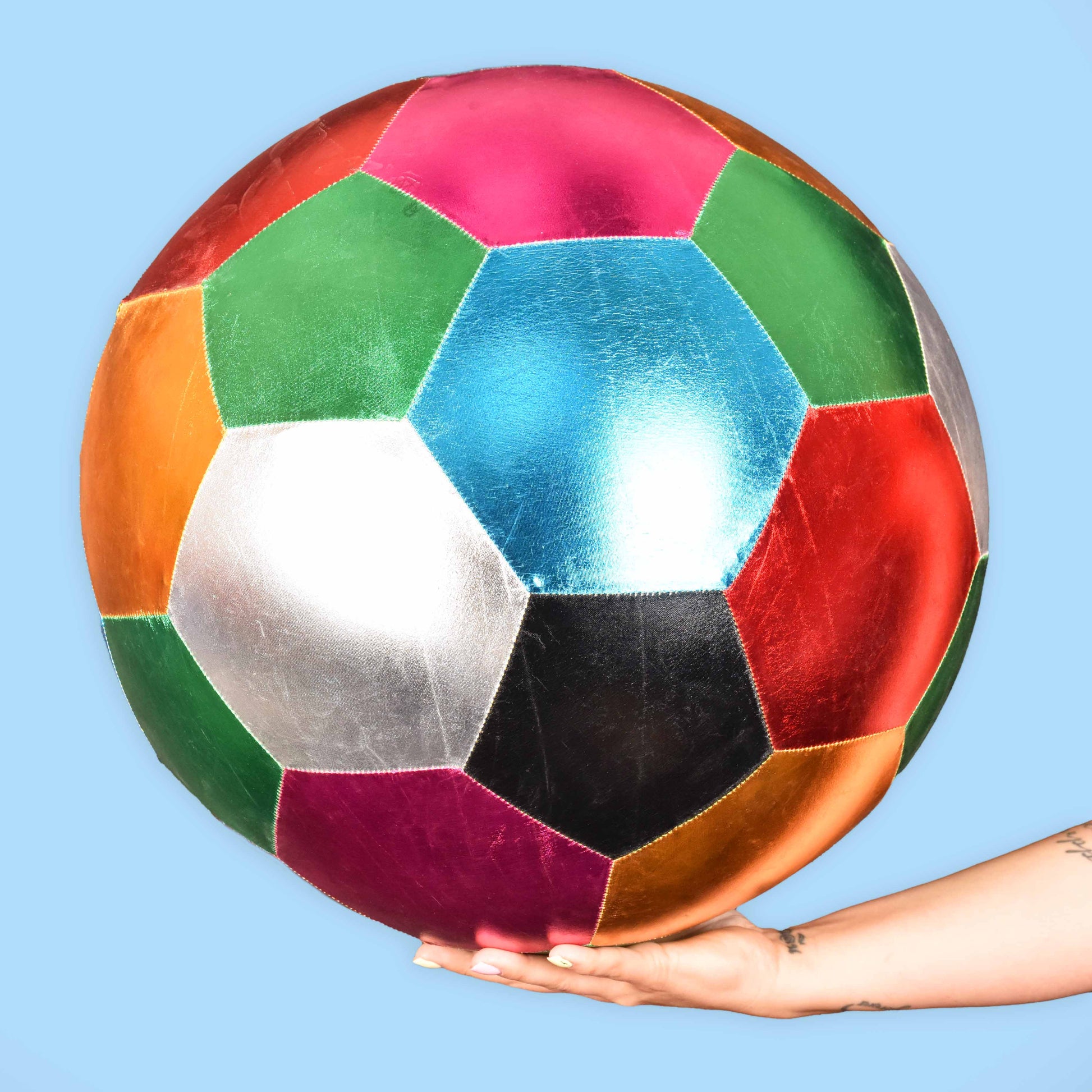 Stor mjuk metallisk boll opumpad 50cm