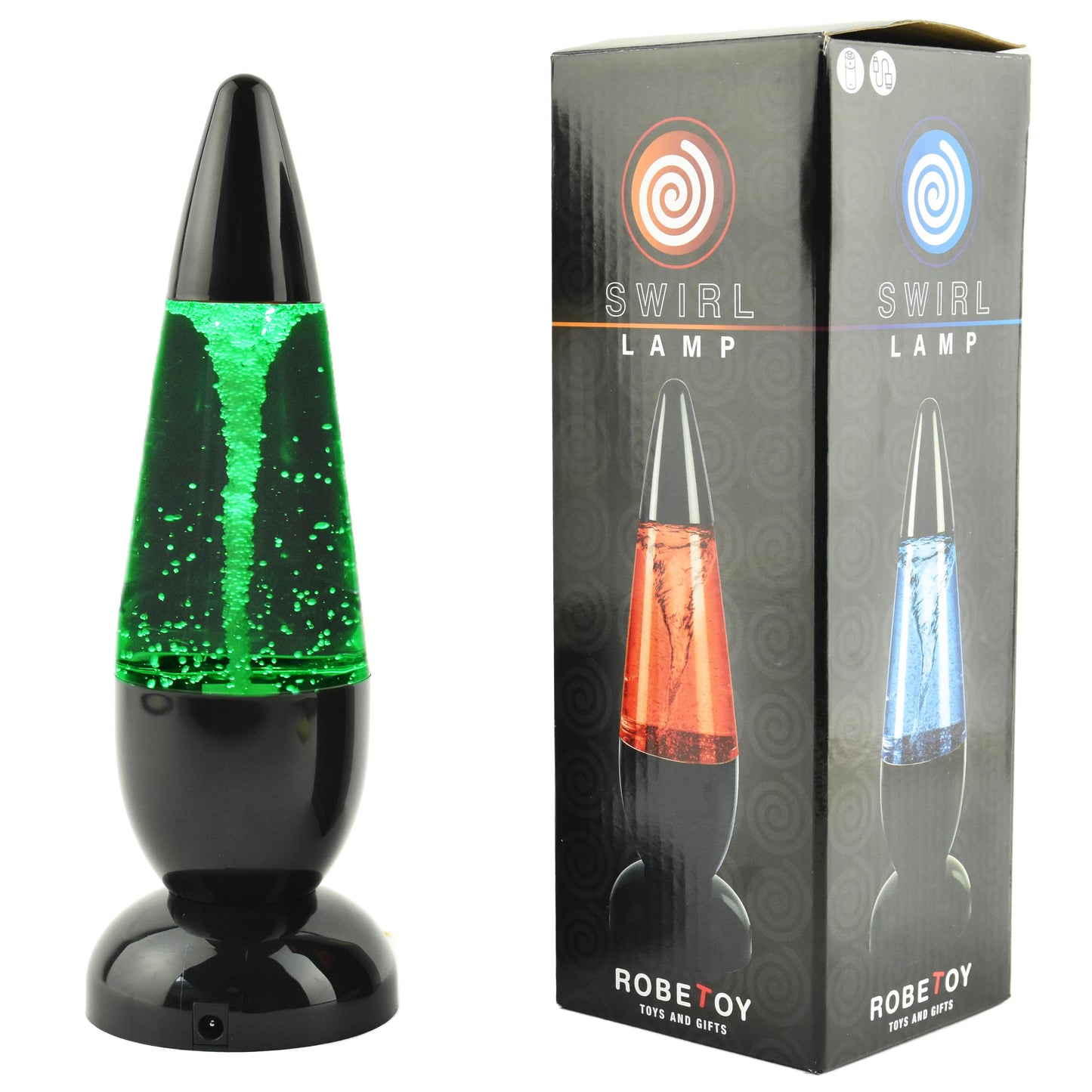 Flerfärgad tornadolampa b/o 25cm