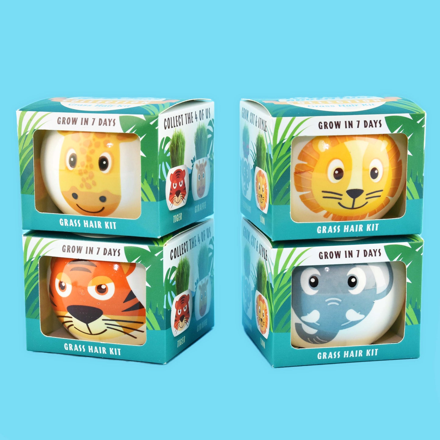 Växande gräskit djungeldjur 6cm