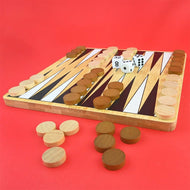 Träbackgammon 22cm