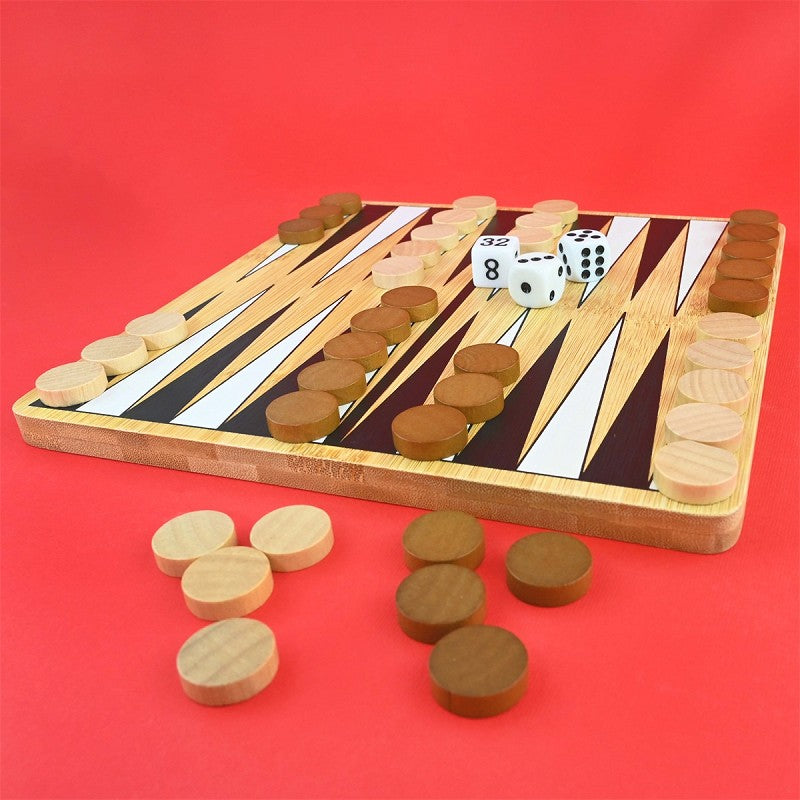 Träbackgammon 22cm