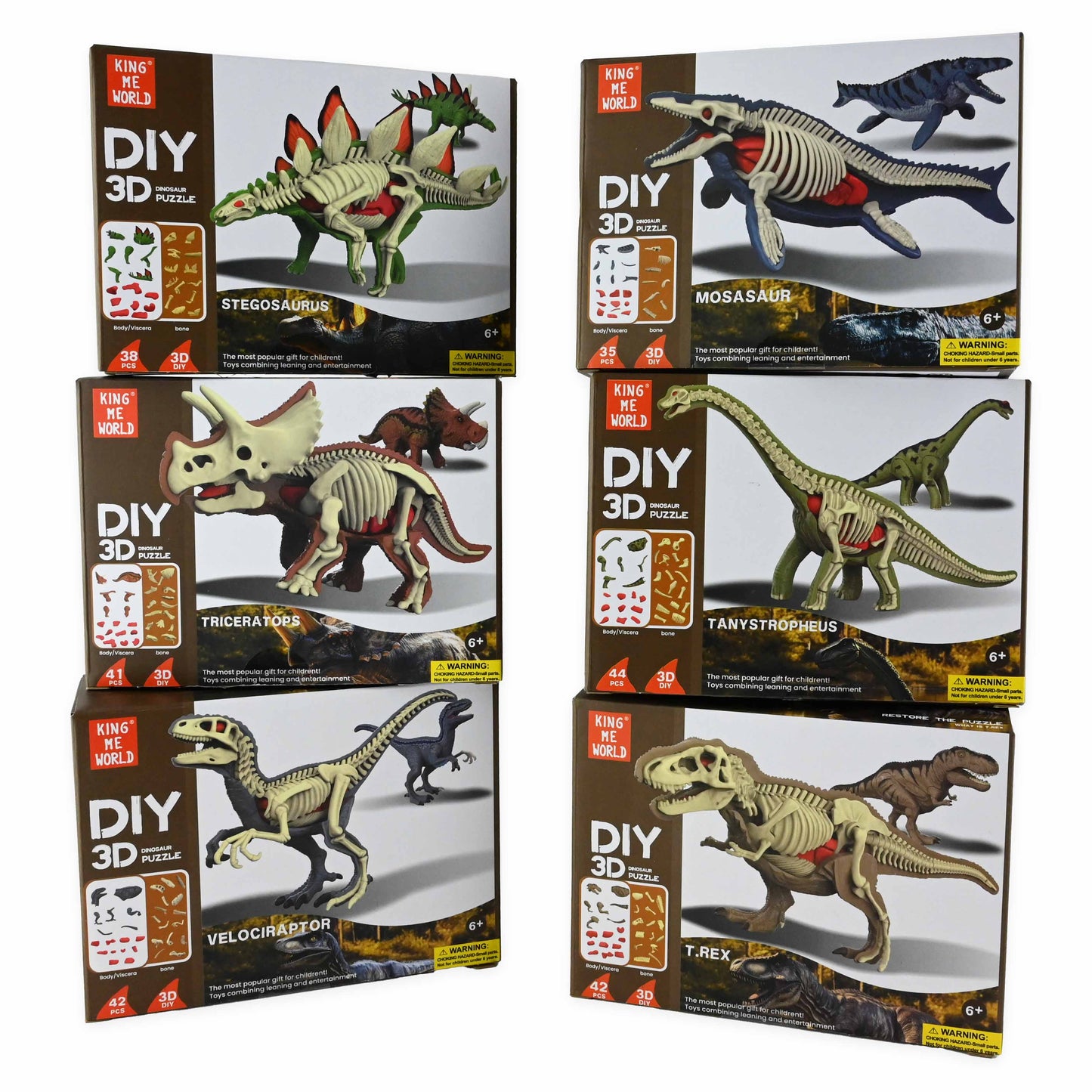 Dissekering dinosaurie 3d gör-det-själv 42 delar