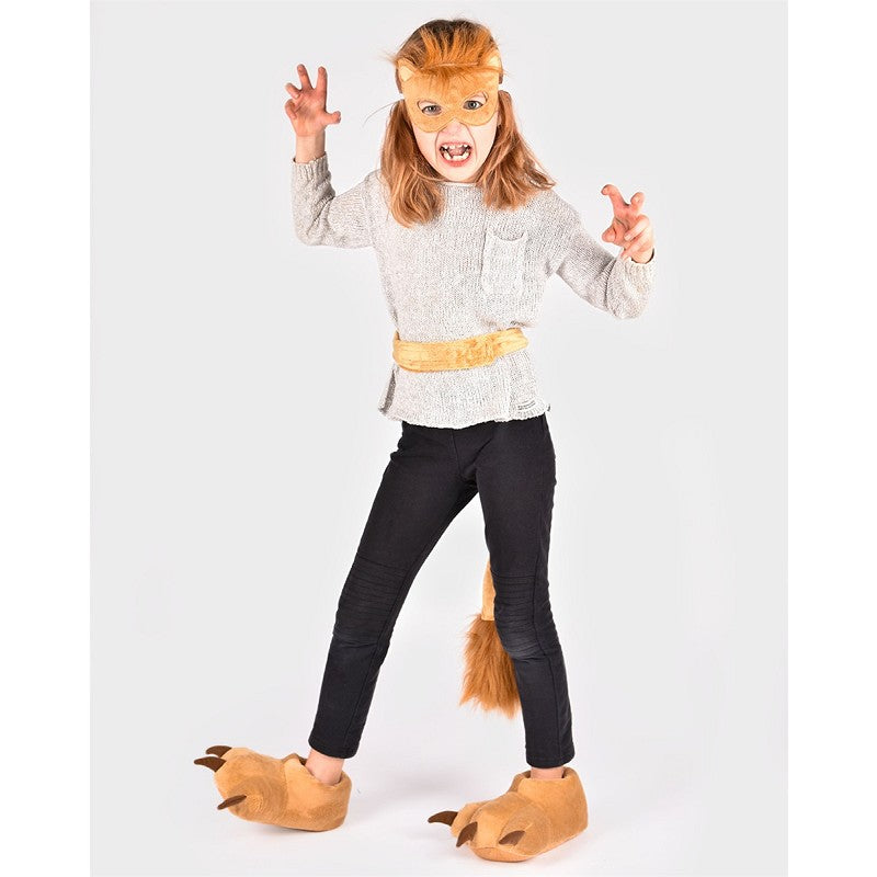 SLIPPERS MASK and TAIL LION SET EU SIZE 30-34