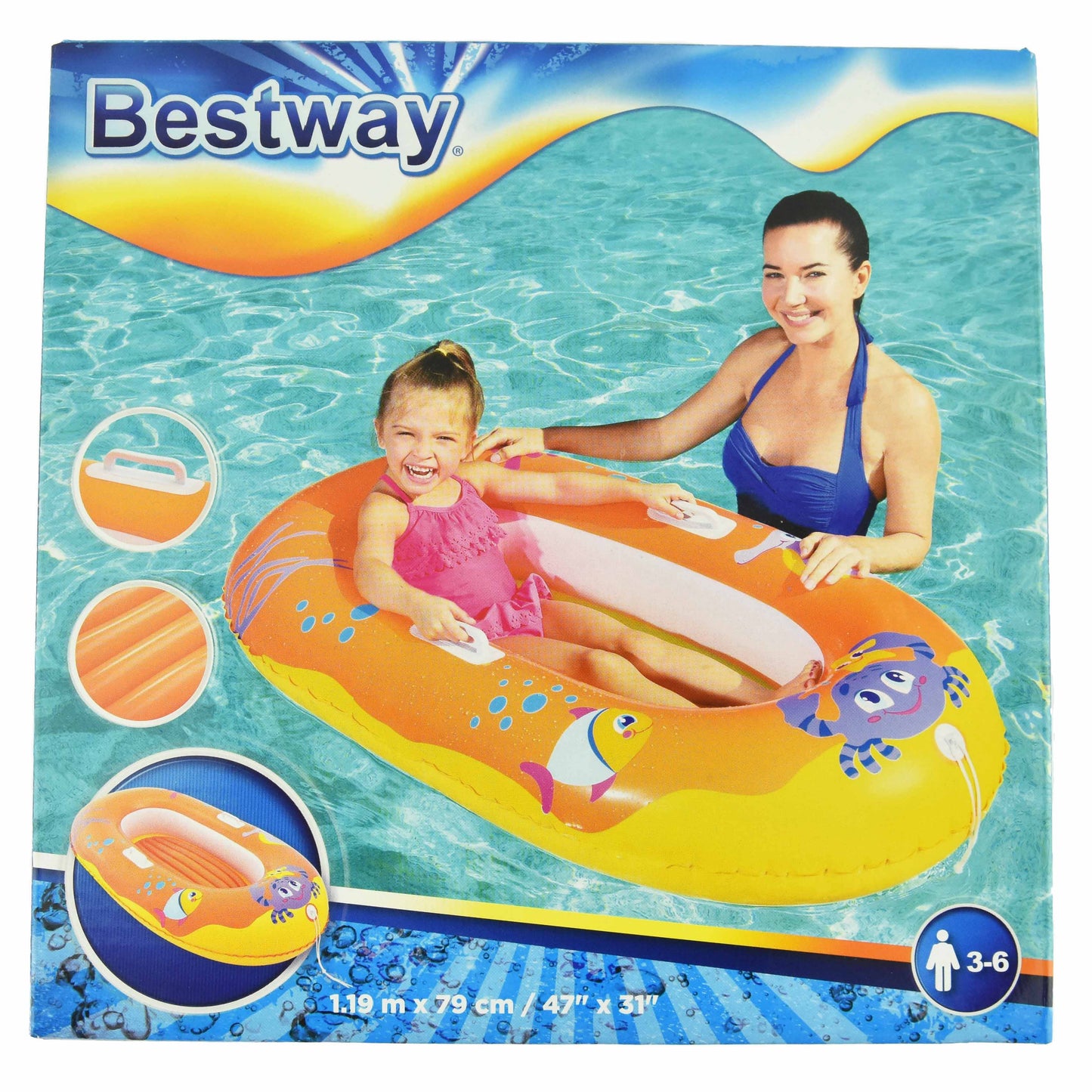 Uppblåsbar båt bestway 119x79cm