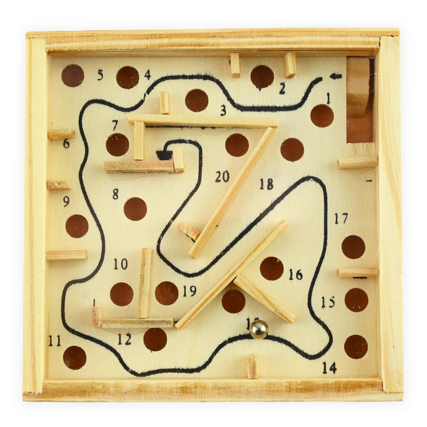 Labyrintspel trä 11cm