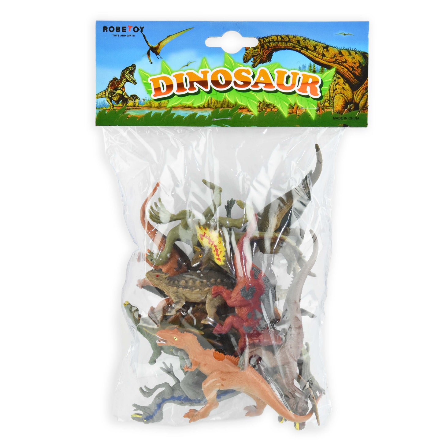 Dinosaurie i påse 12 stycken 10-15cm