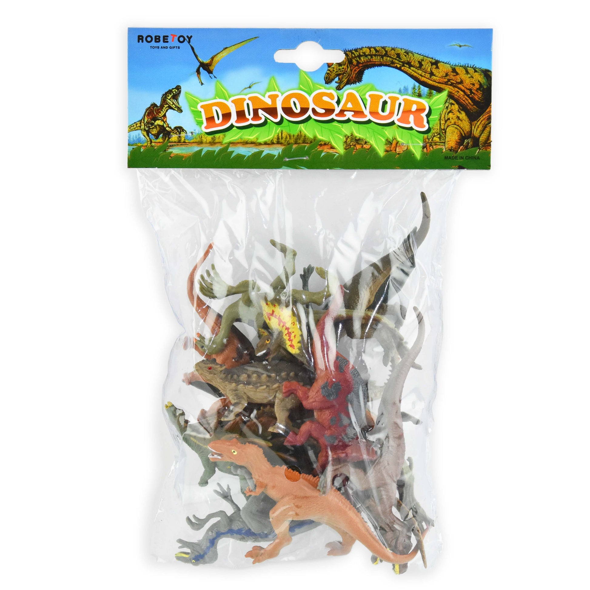 Dinosaurie i påse 12 stycken 10-15cm