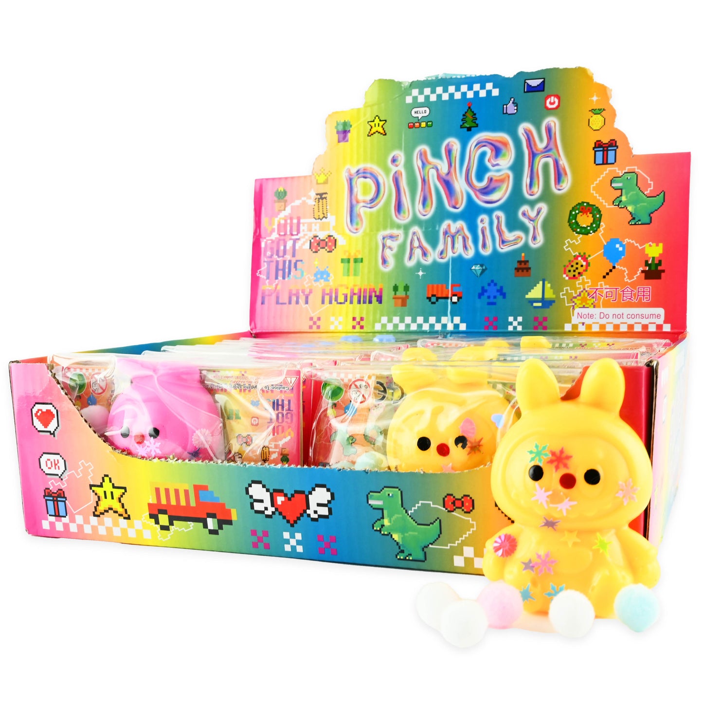 Squeeze Animal – Klämdjur 4-pack (8,5 cm) | Sensoriska leksaker & stressleksaker för barn