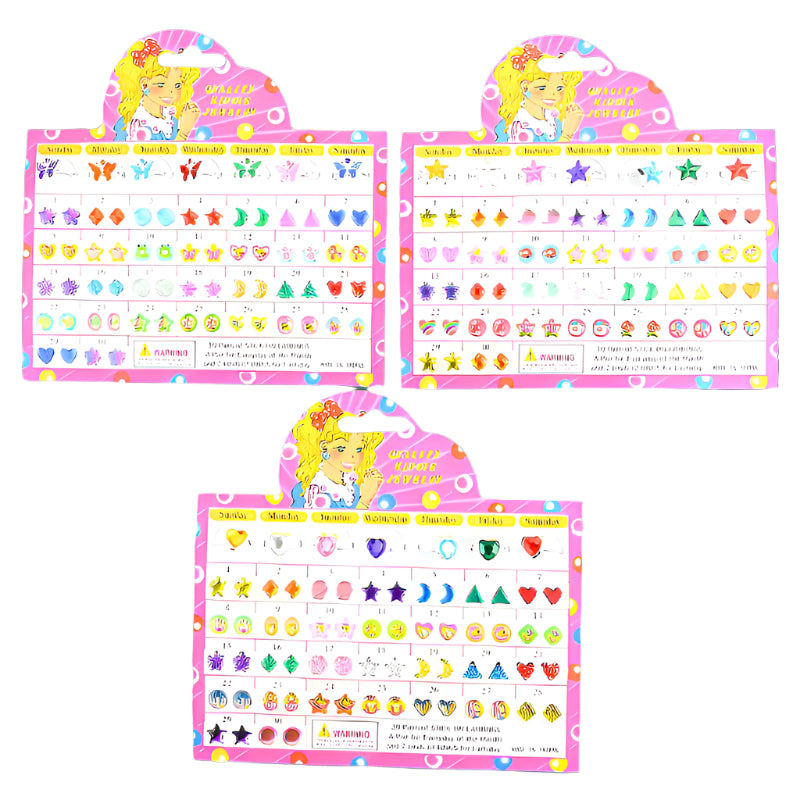 Ringset 7 dagar hjärta+ 30 öronklistermärken