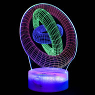 3d led-ljusringar med fjärrkontroll 21cm