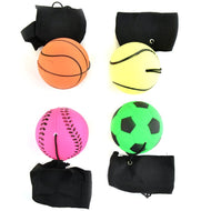 Gummiboll sport med snöre 6cm