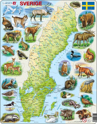 Pussel sverige djur svenska 71 delar 36cm