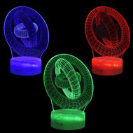 3d led-ljusringar med fjärrkontroll 21cm