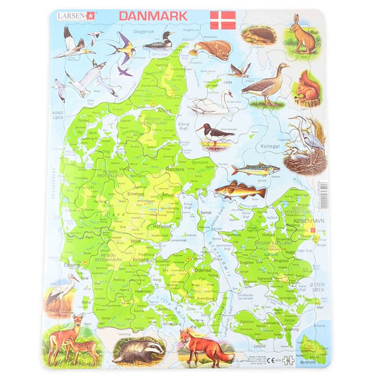 Pussel Danmark Karta 66 bitar