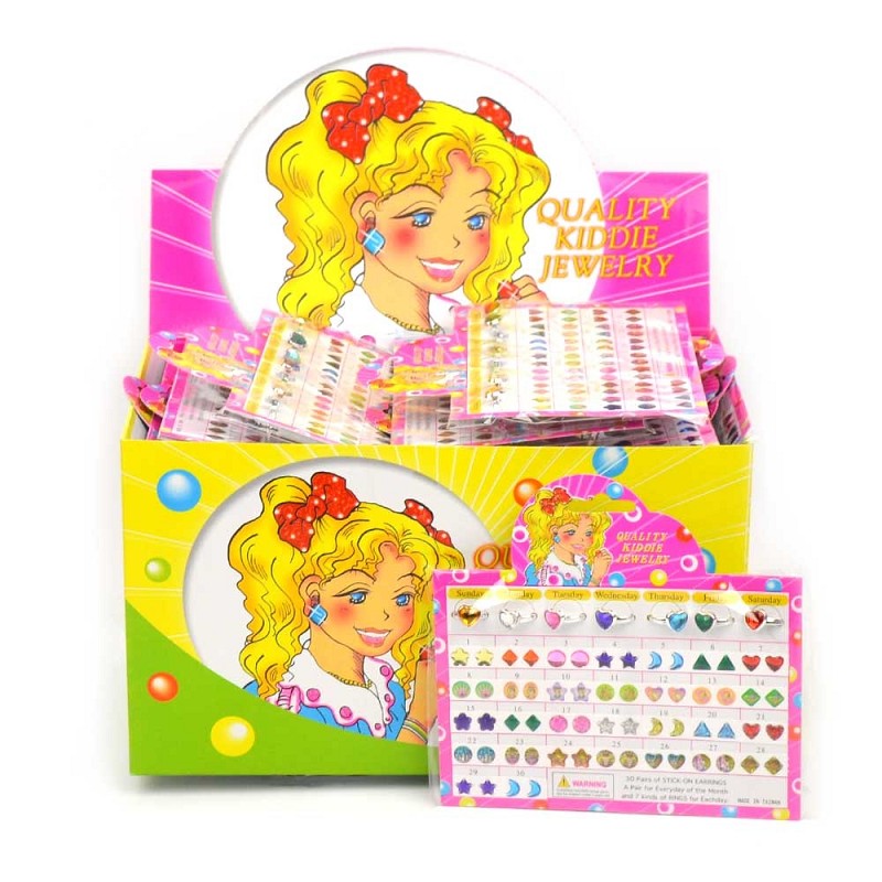 Ringset 7 dagar hjärta+ 30 öronklistermärken