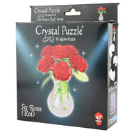3D Crystal Puzzle Pussel röda rosor 47 delar