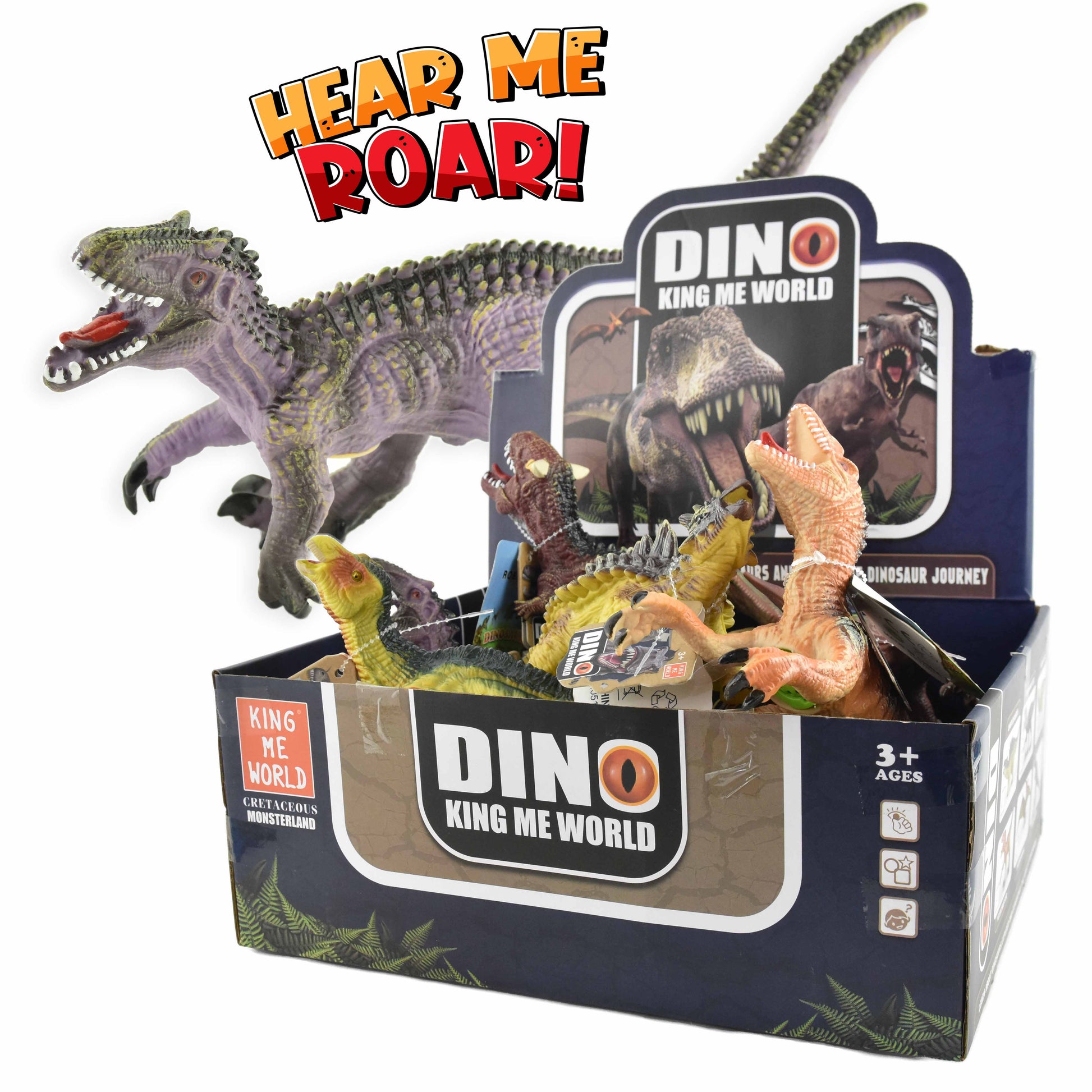 Mjuk dinosaurie med ljud 30-35cm