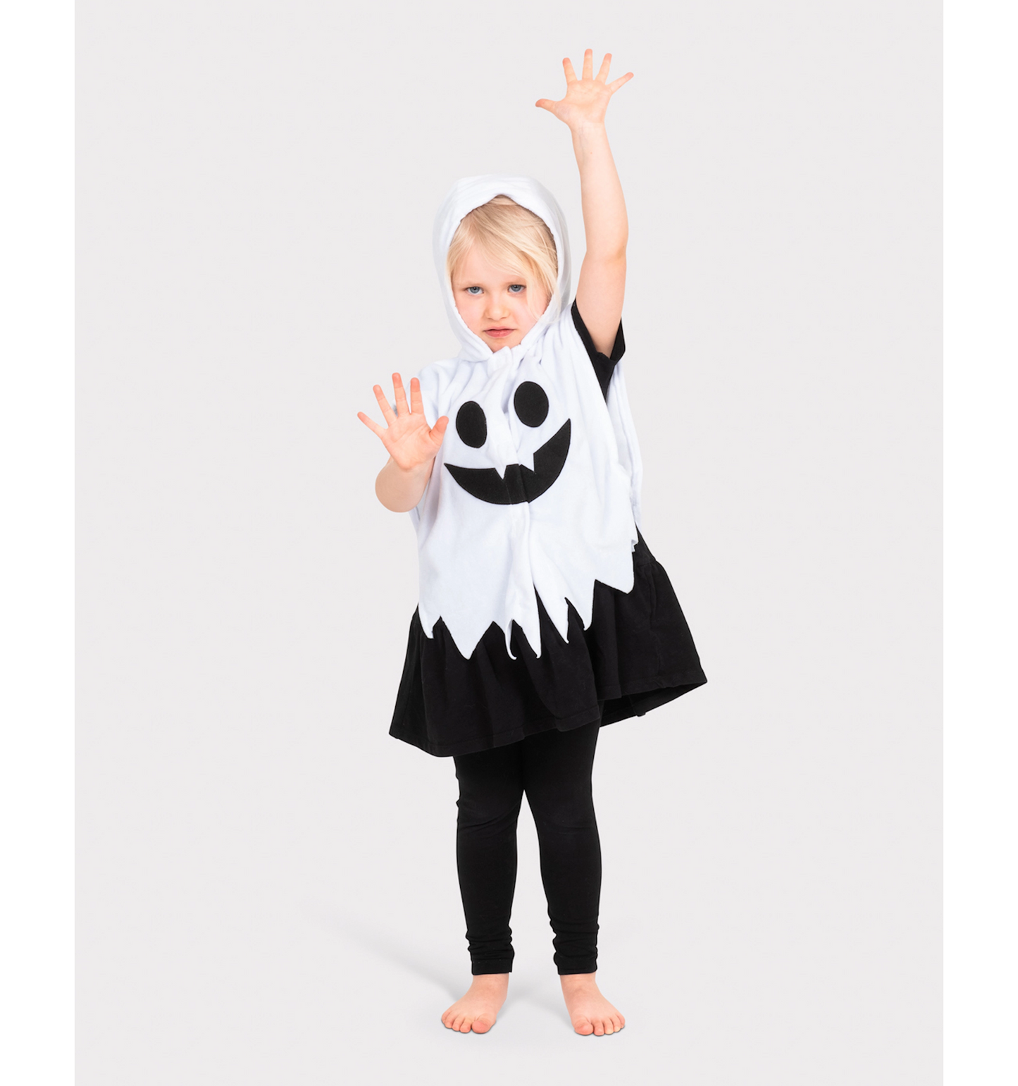 Mini Cape White Ghost – Halloweenkostym för de minsta