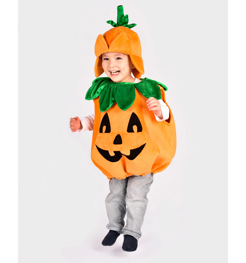 Pumpakostym Halloween – Söt utklädnad med hatt (2–4 år)