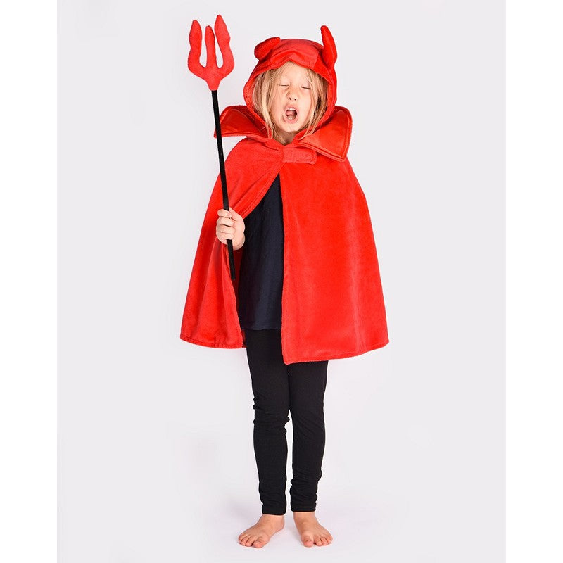 DEVIL CAPE W. WAND DELUXE 104-128 CL 3-8 YEARS