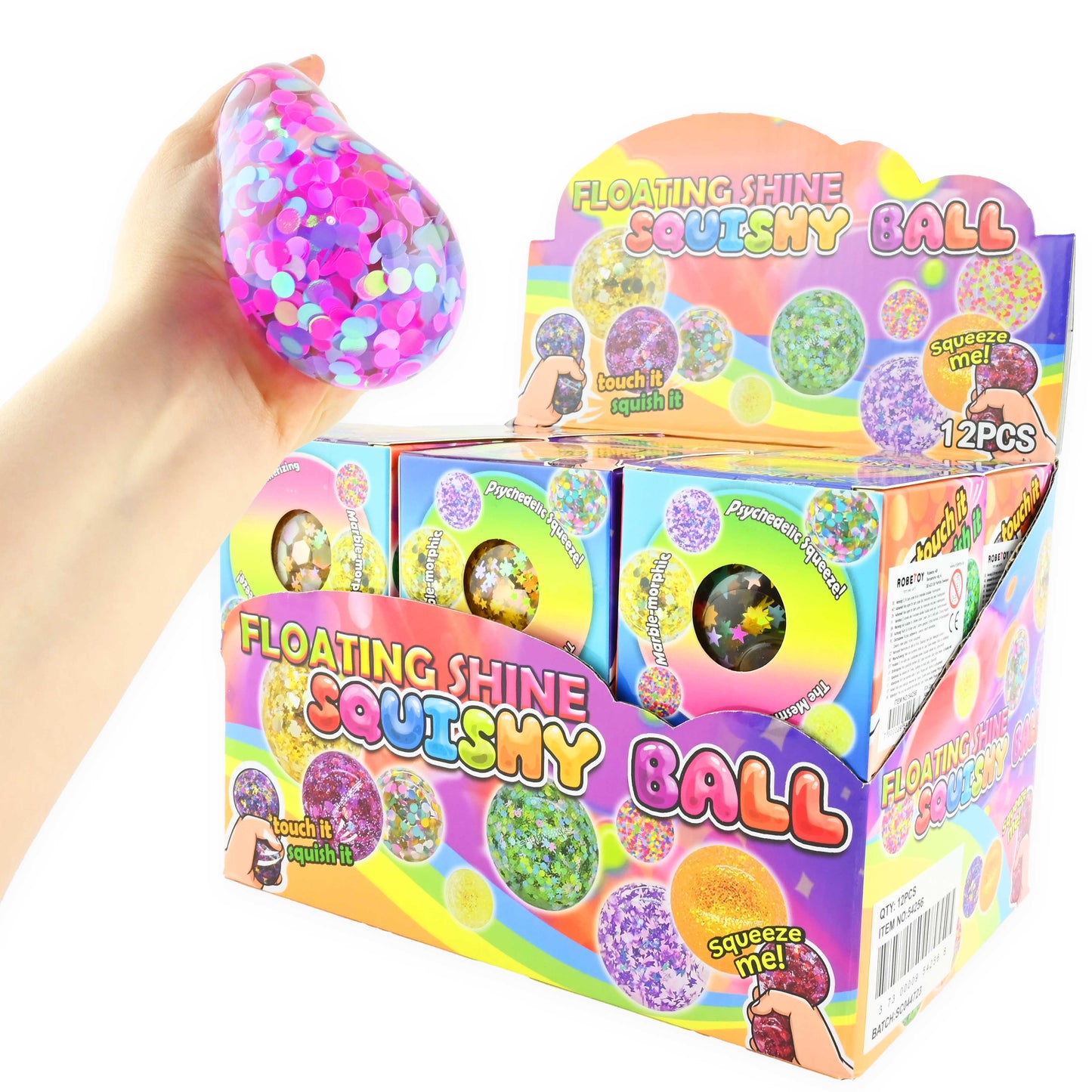 Kläm boll med sequins 6cm