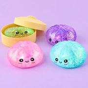 Dumpling Squishy 3-pack – Glittriga & Mjuka Klämleksaker