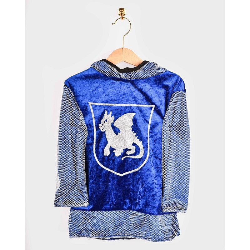 KNIGHT SHIRT W HOOD BLUE 110-116 CL 4-6 YEARS