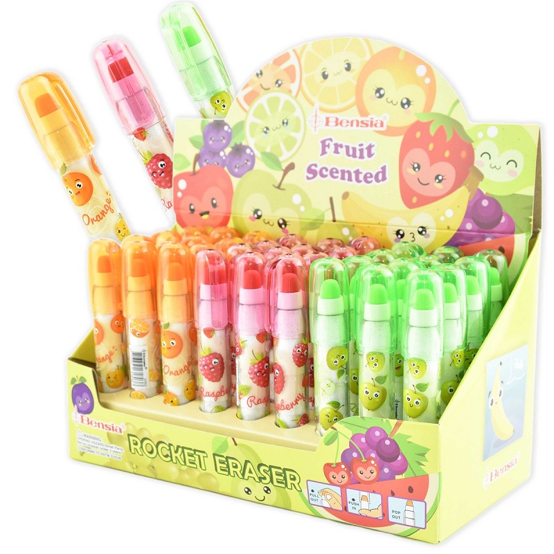 Raketradergummi med Doft – Fruktig, 11,5 cm (3-pack)