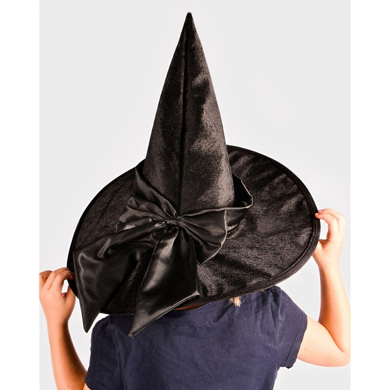 WITCH HAT w SATIN RIBBON NEW SIZE! 8-14 YEARS